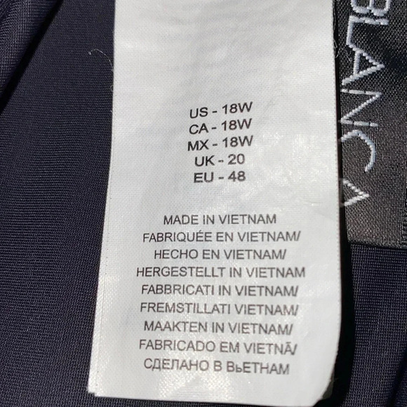 LA BLANCA Island Goddess One piece swimsuit triple straps black NEW size 18W - Picture 10 of 14